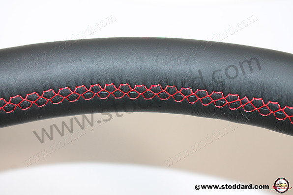 000043161158YR - Factory Sports Steering Wheel With Red Stitching And Embossed Porsche Logo. 911 1974-1989 for Porsche 