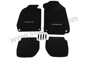 Porsche 911 Coupe Floor Mats 1978 to 1989 Left-hand drive / WITH PORSCHE INSIGNIA / BLACK / BLACK (0000432024970E)