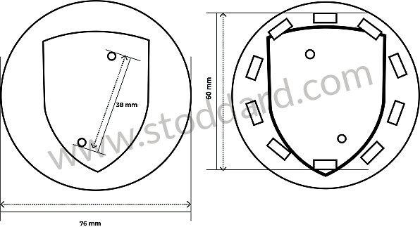 00004460601 - Center Cap for Porsche 997 05-08 &bull; 2007 &bull; 997 C2S &bull; Cabrio &bull; Manual Gearbox, 6 Speed