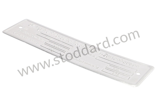 00070110102 - 356 / Chassis Identification Plate For 356 Prea for Porsche 