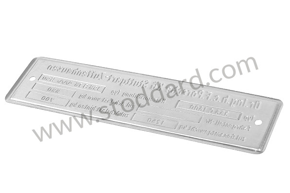 00070110106 - Chassis Identification Tag 356C / 1600 Reutter for Porsche 
