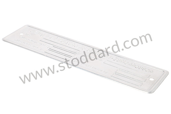 00070110108 - Chassis Identification Tag, Blank For 911 / 906 for Porsche 