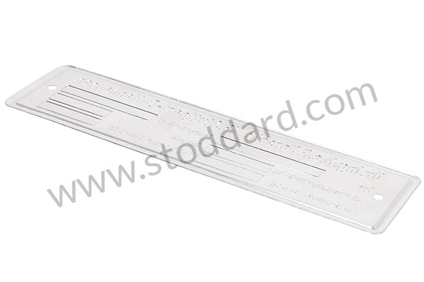 00070110108 - Chassis Identification Tag, Blank For 911 / 906 for Porsche 
