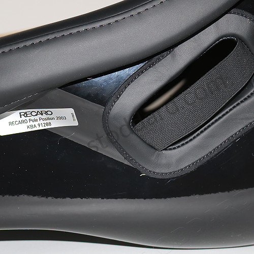 087000B28 - Recaro Classic Pole Position Abe Seat, Black Leather With Checkered Plaid Insert for Porsche 