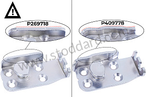 Striker Plate Set, Left And Right, Restored Factory Original. For 914 1973-1976 4 Versions available for this part