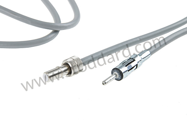 30197 - Grey universal aerial cable for Hirschmann aerials 50s, 60s, 70s, long version for Porsche 356B T6 &bull; 1961 &bull; 1600 (616/1 T6) &bull; Cabrio B T6 &bull; Manual Gearbox, 4 Speed