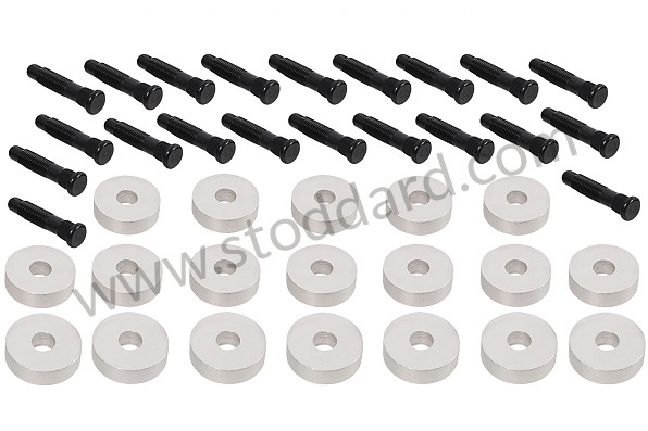 35639890200 - 12mm Wheel Spacers with Bull Nosed Studs, Set of 20 for 356 356A 356B from Willhoit Restoration. for Porsche 356A &bull; 1955 &bull; 1300 (506/2) &bull; Cabrio A T1 &bull; Manual Gearbox, 4 Speed