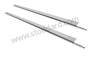 Chrome Door Trim Set (left And Right) For 356 Pre-A, 356A Coupe. 27 7/8-Inches Long. PAIR