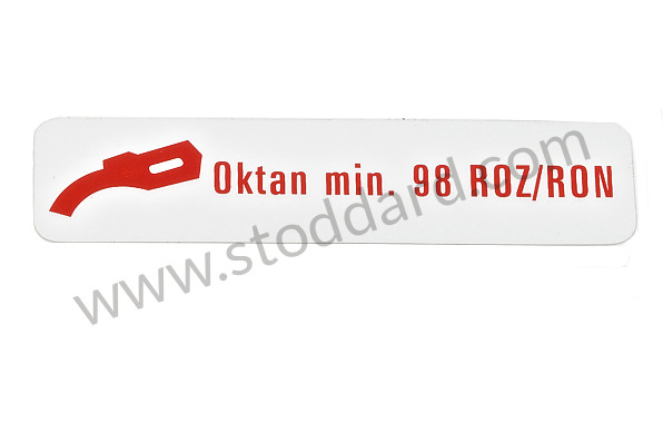 411000263A - Super Fuel Decal oktan Min. 98 Roz/Ron - 1975-1977 930 Turbo for Porsche 