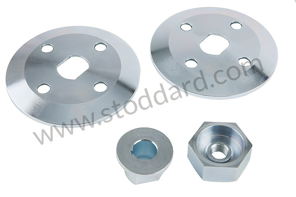 A54709301 - HALF-PULLEY KIT 356 CARRERA ( 2 HALF-PULLEYS + HUB + NUT) for Porsche 356B T5 &bull; 1959 &bull; 1600 Carrera Gt (692/3) &bull; Coupe B T5 &bull; Manual Gearbox, 4 Speed