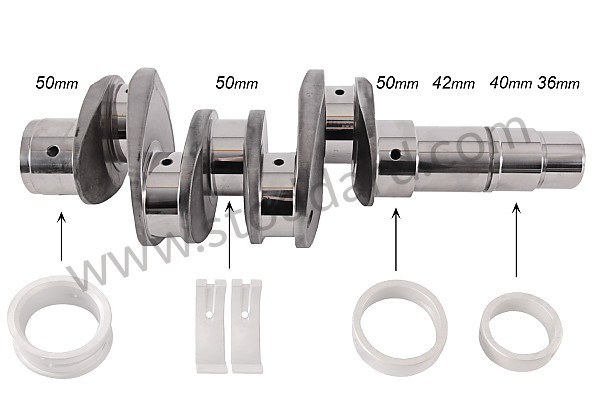 A61610201300 - CRANKSHAFT for Porsche 356B T6 &bull; 1961 &bull; 1600 (616/1 T6) &bull; Cabrio B T6 &bull; Manual Gearbox, 4 Speed