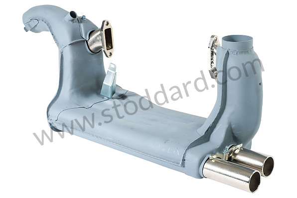 61621102100 - Heat Exchanger, Left For 356B 356C European Exhaust System for Porsche 356B T6 &bull; 1961 &bull; 1600 (616/1 T6) &bull; Cabrio B T6 &bull; Manual Gearbox, 4 Speed