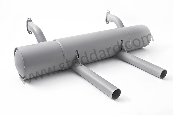 61654103 - Sport Exhaust Muffler With Twin Tips For 356A, 356B, And 356C for Porsche 356A &bull; 1955 &bull; 1300 (506/2) &bull; Cabrio A T1 &bull; Manual Gearbox, 4 Speed