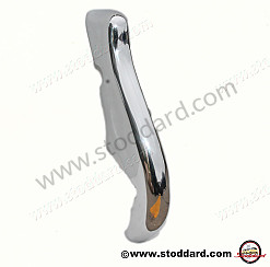 Front Bumper Guard, Left. Fits 356A  with overrider tubes.  155mm stud spacing. USA VERSION / 155 MM / FRONT LEFT