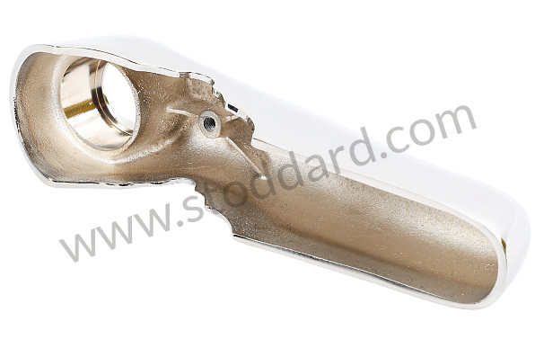 64450503300CHR - Bumper Guard, Left Rear With Exhaust Hole, Chrome Plated For 356A for Porsche 356A &bull; 1955 &bull; 1300 (506/2) &bull; Cabrio A T1 &bull; Manual Gearbox, 4 Speed