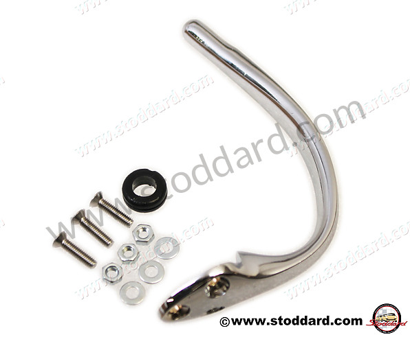 NLA55286500 - Dash Handle, Chrome For 356A 356B for Porsche 356C &bull; 1963 &bull; 1600 C (616/15) &bull; Cabrio C &bull; Manual Gearbox, 4 Speed