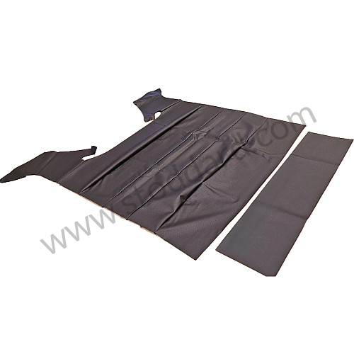64455550100700D - Original Daisy Pattern Headliner, Black, 1956-65 356A, 356B, 356C and Karmann Coupes without Sunroof, has bow listings. Stoddard Exclusive, Made in the USA for Porsche 