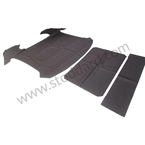 64455550105700D - Original Daisy Pattern Headliner, Black, 1957-65 356A, 356B, 356C and Karmann Coupes with Manual Sunroof, no zipper, no bow listings. Stoddard Exclusive, Made in the USA for Porsche 
