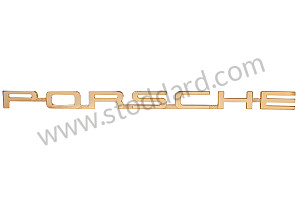 Porsche Emblem, Gold, 2 Studs, 200mm, For 356B T6 And 356C GOLD / GOLD / REAR