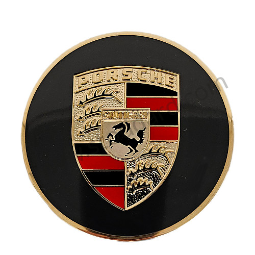 64455980100GW - Gold Plated Enameled Hubcap Trim For 356, Early 911 With Steel Wheels. - Kit Bundle for Porsche 