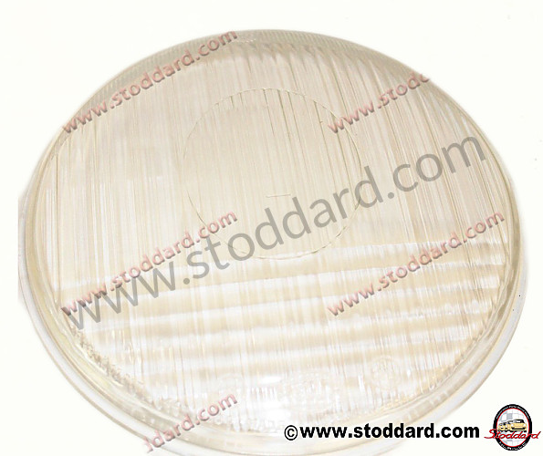 64463111100 - Fluted Hella Headlight Lens For 356, Symmetrical, Marked VW At Top. for Porsche 