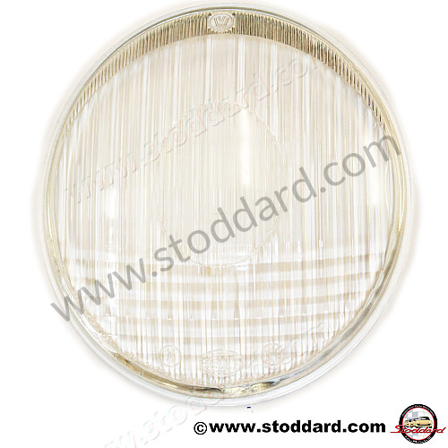 64463111100 - Fluted Hella Headlight Lens For 356, Symmetrical, Marked VW At Top. for Porsche 