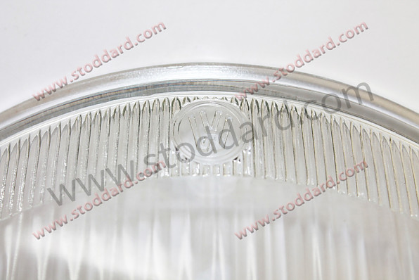 64463111100 - Fluted Hella Headlight Lens For 356, Symmetrical, Marked VW At Top. for Porsche 