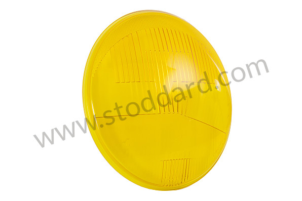 64463111102 - Hella Headlight Lens, Asymmetrical, For 356 With European-Spec Bulbs, for Porsche 