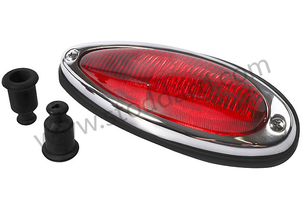 64463140300 - Teardrop Taillight Assembly, Red, Left 356A, 356B, 356C. for Porsche 356B T5 &bull; 1959 &bull; 1600 (616/1 T5) &bull; Cabrio B T5 &bull; Manual Gearbox, 4 Speed