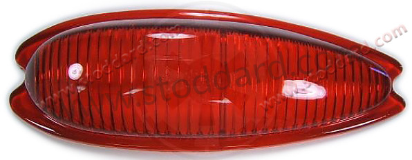 64463142100 - Teardrop Taillight Lens, Red, Left,  With Oe Markings. 356A, 356B, 356C. for Porsche 356C &bull; 1963 &bull; 1600 C (616/15) &bull; Cabrio C &bull; Manual Gearbox, 4 Speed