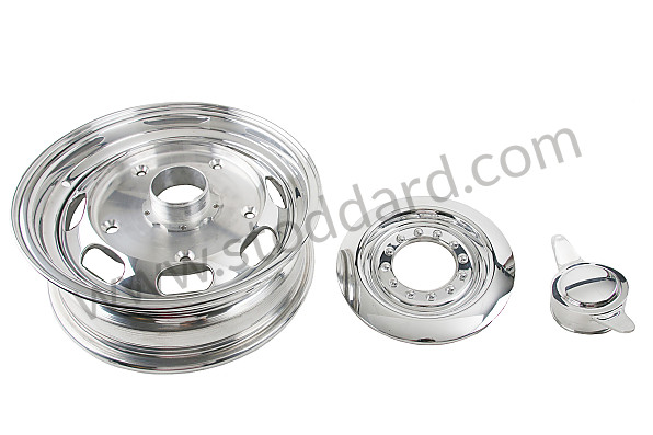 A64468010SET - LOOK 15 X 5 WHEEL KIT WITH RUDGE TYPE CENTRAL HUB (4 COMPLETE WHEELS) for Porsche 