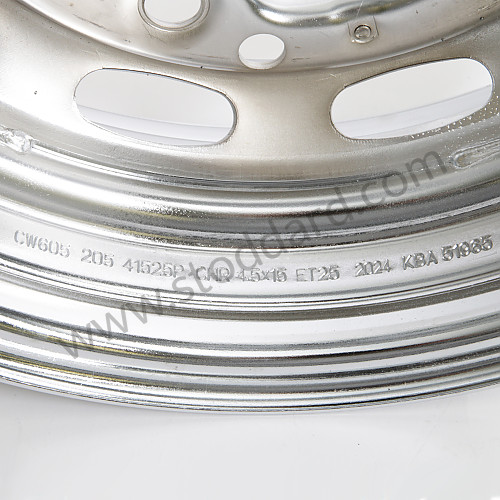NLA36101020 - Chrome 15 x 4.5 drum brake wheel for Porsche 356A &bull; 1955 &bull; 1300 (506/2) &bull; Cabrio A T1 &bull; Manual Gearbox, 4 Speed