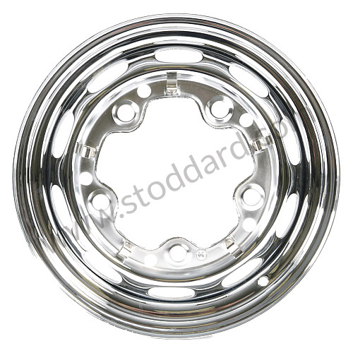 NLA36101020 - Chrome 15 x 4.5 drum brake wheel for Porsche 356A &bull; 1955 &bull; 1300 (506/2) &bull; Cabrio A T1 &bull; Manual Gearbox, 4 Speed