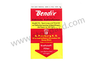 BENDIX STICKER ON FUEL PUMP 356 AND 911  (A64470101700)
