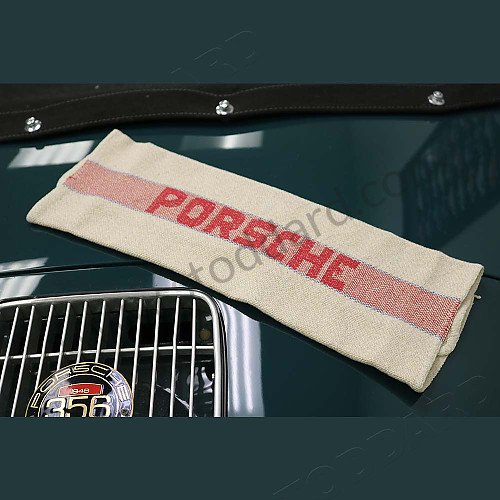 64472191601 - Porsche Shop Towel  Red Stripe With Blue Tracer for Porsche 