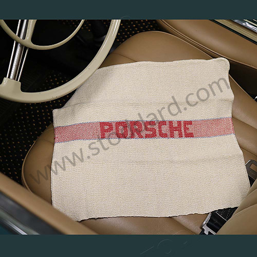 64472191601 - Porsche Shop Towel  Red Stripe With Blue Tracer for Porsche 