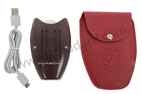 64472260101 - Porsche Classic Hand Lamp In Red Leather Pouch, Led With Usb Charging. for Porsche 