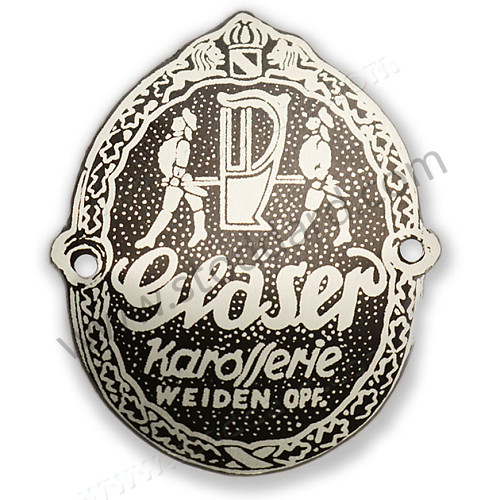 64472301000GW - Glaser Karosserie Badge, For Early 356 Cabriolet - Kit Bundle for Porsche 