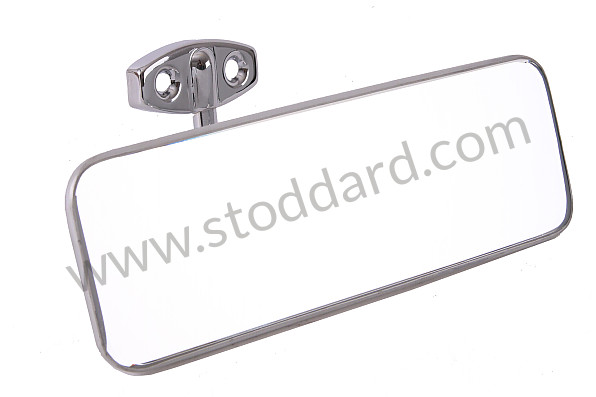64473110101 - Interior Mirror, Satin Finish With Chrome 2-Hole Mount Early 356 Pre-A 1950-1955 for Porsche 356A &bull; 1955 &bull; 1300 (506/2) &bull; Coupe A T1 &bull; Manual Gearbox, 4 Speed