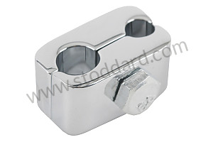 FIXING FOR SPEEDSTER REAR VIEW MIRROR CABRIOLET ROADSTER 356 ( FIXING WITH DOUBLE HOLE) (FOR REAR VIEW MIRROR ON A ROD WITHOUT HOLE) 2 Versions available for this part