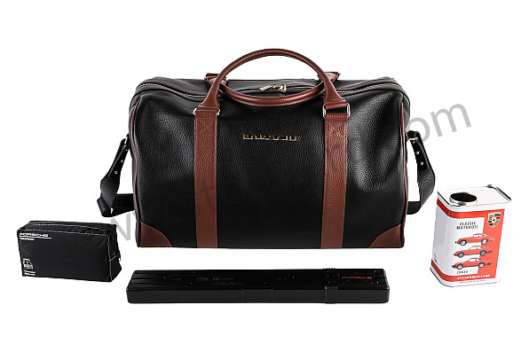 64480213106 - Porsche Classic Black Leather Touring Bag for Porsche 