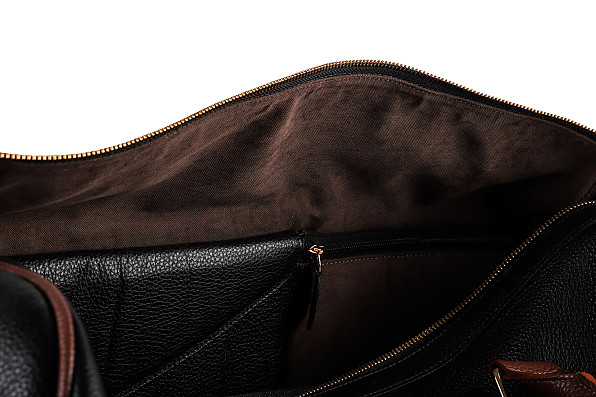 64480213106 - Porsche Classic Black Leather Touring Bag for Porsche 