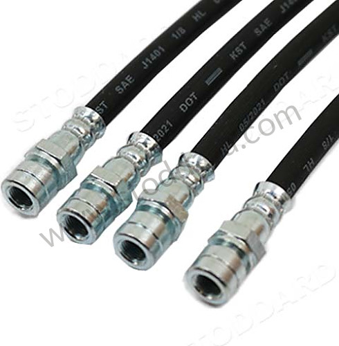 69535570000 - Rubber Brake Hose Set For 356B 356C 1960-1965 for Porsche 356B T6 &bull; 1961 &bull; 1600 (616/1 T6) &bull; Cabrio B T6 &bull; Manual Gearbox, 4 Speed