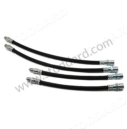 69535570000 - Rubber Brake Hose Set For 356B 356C 1960-1965 for Porsche 356B T6 &bull; 1961 &bull; 1600 (616/1 T6) &bull; Cabrio B T6 &bull; Manual Gearbox, 4 Speed