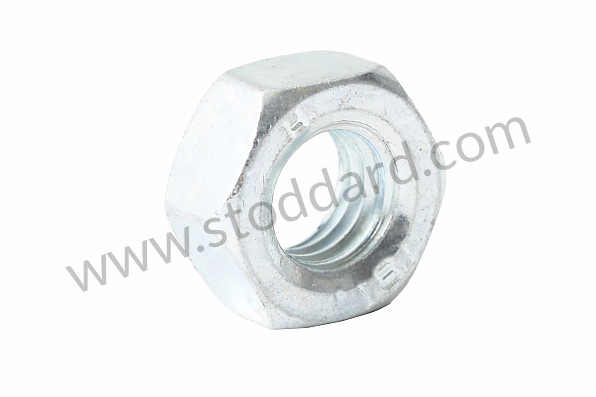 90007601300 - Hex Nut, 8mm M8 Silver / Clear Zinc Finish. for Porsche 