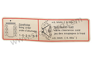 Firing Order And Valve Clearance. Red Border, For Early 911 (1964 - 1966)  (90100650100R)
