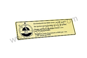 European Timing Information Decal. Black Border 1965-1968 911 And 911t, 1971 911t.  (90100650900)