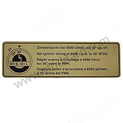 Timing Decal, Black Border, For 911 911s 1968  (90100651000)
