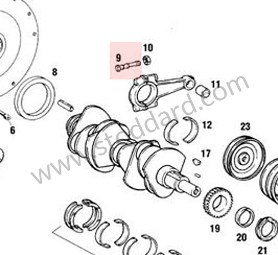 90110317200 - Connecting Rod Bolts, 2.0 Liter Engine. 911/914-6. for Porsche 
