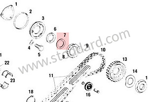 Camshaft And Alternator Pulley Drive Shim 911 964 993 1965-1998 And 914-6 Epaisseur 0.55 MM